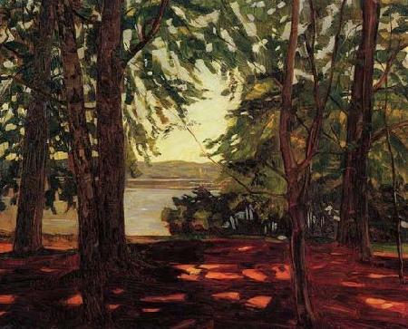 Wilhelm Trubner Park Knorr am Starnberger See oil painting picture